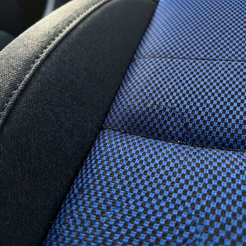 Black with Bright Blue — detail