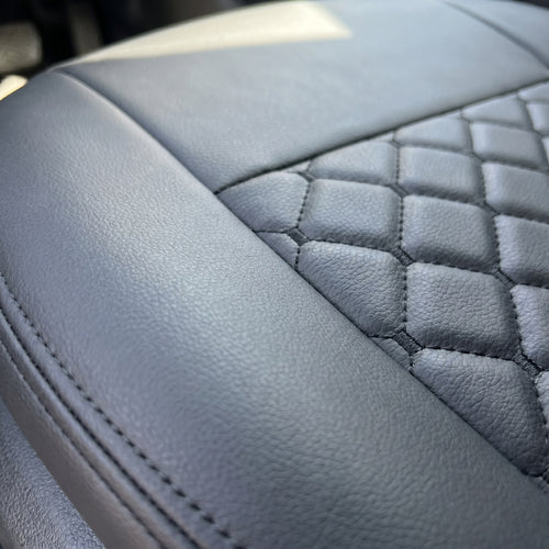 Black Honeycomb Leather — detail